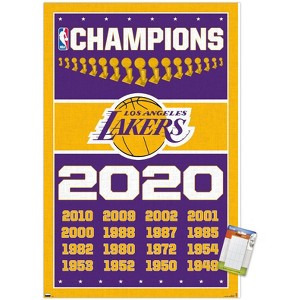 Trends International NBA Los Angeles Lakers - Champions 20 Unframed Wall Poster Prints - 1 of 4