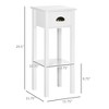 CIPACHO 2-Tier Side Table with Drawer and Shelf, End Table for Living Room and Hallway, White - 3 of 4