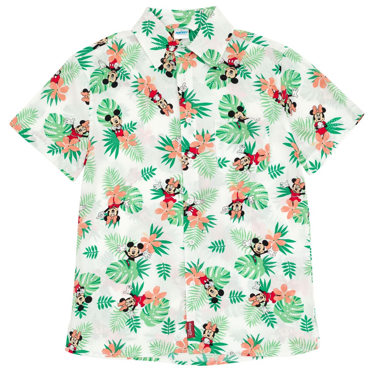 Disney Mickey Mouse Hawaiian Adult Matching Family Hawaiian Button Down Dress Shirt - thumbnail 3
