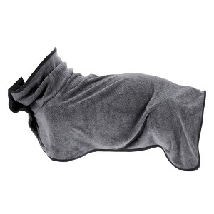 Unique Bargains Dog Bathrobe Fast-Drying Dog Towel S  Gray - 1 of 4