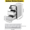 15x20x26 inch Triple Drawer Outdoor Kitchen BBQ Island Stainless Steel With Vent - 2 of 4