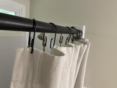 S Hook Without Roller Ball Shower Curtain Rings Brushed Nickel - Made By  Design™ : Target