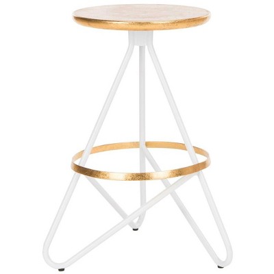 Galexia Counter Stool - BST3201 - Gold/White - Safavieh