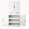 Maliang 72" Cabinet with 3 Keyboard Drawers & 6 Door Shelves Adjustable, Freestanding Storage Cabinet - 2 of 4