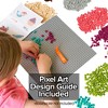 Creative QT Pixel Bricks Mosaic Kit, 8 Bright Colors, 1x1 Build Bricks, 1600 Pieces, Nano Blocks Art Set for Kids & Adults - 2 of 4
