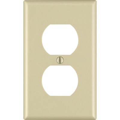 Leviton Ivory 1 gang Thermoset Plastic Duplex Wall Plate (Pack of 20)
