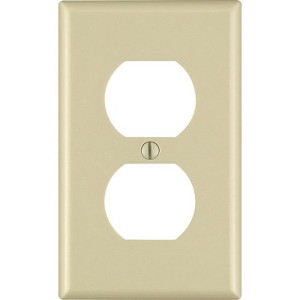 Leviton Ivory 1 gang Thermoset Plastic Duplex Wall Plate (Pack of 20) - 1 of 1