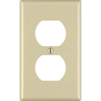 Leviton Ivory 1 gang Thermoset Plastic Duplex Wall Plate (Pack of 20)