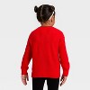 Toddler Girls' Disney Minnie Mouse Chunky Knit Sweater - Red - 3 of 4