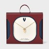 14K Gold Dipped Enamel "Y" Initial Pendant Necklace - A New Day™ Gold/White - 3 of 4