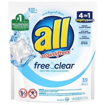 All Mighty Pacs Free Clear Laundry 
