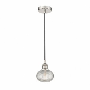 Ithaca - 1 Light Cord Hung Mini Pendant In Industrial Style-7 Inches Tall and 6 Inches Wide - 1 of 1