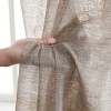 HLC.ME Penelope Faux Linen Textured Privacy Sheer Light Filtering Rod Pocket Curtains Panels, Set of 2 - 4 of 4