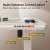 GALAXHERO 48" Standing Desk with Drawers, Whole-Piece Glass Adjustable Height Electric Desk, Stand Up Desk with Quick Installation, White - 4 of 4