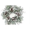 Christmas Cedar Magnolia Leaf Wreath 5 Inch Height Seasonal Door Decor By Melrose - 2 of 3