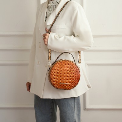 MKF Collection Round Croc-Embossed Crossbody Bag, Ynnari | MKF Collection by Mia K - Purple — фото 3