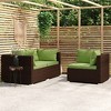 vidaXL Garden Lounge Set Brown, Green - 3 of 4