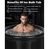 Napei Portable Ice Bath Tub with Cover for Athletes & Adults,105 Gallons,Black - 4 of 4