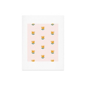 Deny Designs Maritza Lisa Abstract Yellow Tulip Pink Framed Wall Art Print - 1 of 4