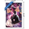 Trends International James Booker - Space Sloth With Pizza Riding Ice Cream Panda Framed Wall Poster Prints - 3 of 4