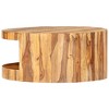 vidaXL Round Coffee Table 25.6"x11.8" Solid Sheesham Wood - 4 of 4