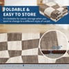 Washable Area Rugs Living Room Rug Modern Geometric Checkered Rug Soft Foldable Area Rug for Bedroom - 4 of 4