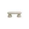 Meridian Furniture,Drum Faux Shearling Teddy Fabric Bench - 3 of 4