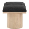 Meridian Furniture,Pavilion Black Boucle Fabric Bench - 3 of 4