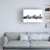 Trademark Fine Art -Michael Tompsett 'Buffalo New York Skyline B&W' Canvas Art - 2 of 4