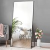 Dovelina Modern Rectangular Aluminium Fine Edge Black Hanging Mirror Decorative Wall Mirror - 2 of 4