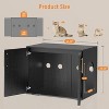 Homhougo Cat Litter Box Enclosure, Hidden Litter Box Furniture for Cats, Wooden Litter Box Enclosure Furniture, Side End Table - 2 of 4
