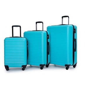 Dexmalle 3 Piece Turquoise Luggage Sets - 1 of 4