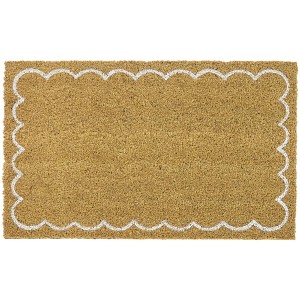 Balta Rugs 1'5"x2'5" Scallop Border Natural Papilio Coir Doormat - 1 of 4