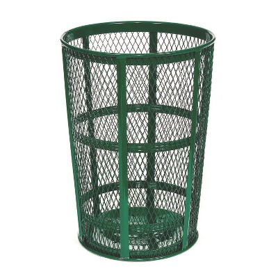 Steel Mesh Corrosion Resistant Trash Can, 48 gal, Green