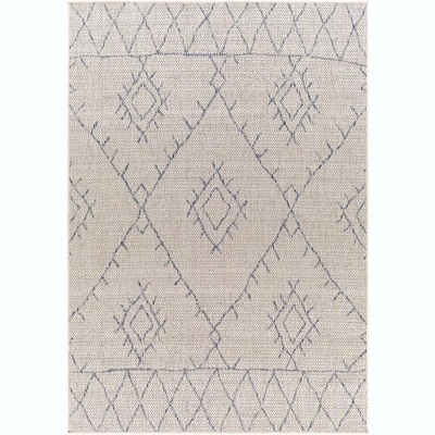 Mark & Day Wijgeest 2'7"x10' Runner Woven Indoor & Outdoor Area Rugs Navy: Geometric, Stain-Resistant, Bohemian Style