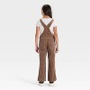 Girls' Wide Leg Corduroy Overalls Set - Cat & Jack™ Brown - 2 of 3