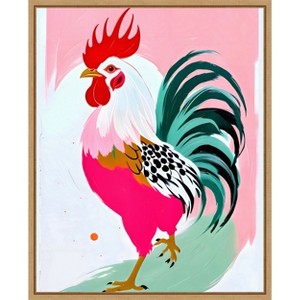 Amanti Art Rooster by Uma Gokhale Framed Canvas Wall Art - 1 of 4