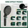 Cobbe Matte Black Shower Faucet Combo Kit with 8-Inch Round 6 Settings Shower Head and 9 Settings Handheld Shower Single Handle with 59-Inch Hose - 4 of 4