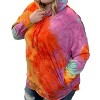 Women's Bright Tie Dye Pullover Hoodie - Jodifl - 2 of 4