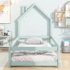RISOKEYS Twin Size Floor Bed with Fence for Kids Boys Girls,Floor Bed with Roof and Full-Length Guardrails,No Box Spring Needed - 4 of 4