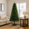 MAYEERTY 6FT Artificial Christmas Tree with 582 Tips, Full PVC Branches Green Holiday Tree with 4 Leg Plastic Stand for Indoor Christmas Decor - 3 of 4