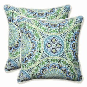 Outdoor/Indoor Delancey Throw Pillow Set of 2 - Pillow Perfect® - 1 of 4