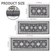 FURNIinspire Floor Mats 3 Piece Farmhouse Kitchen Rug Washable Area Rugs Non Skid Bohemian Mat for Hallway Entryway, Grey, 60"*20" - 3 of 4