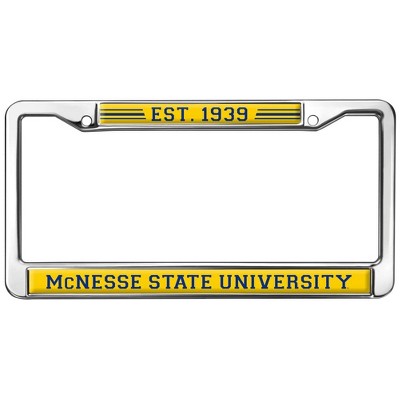 McNeese State School Logo Full Size Standard License Plate Metal Frame