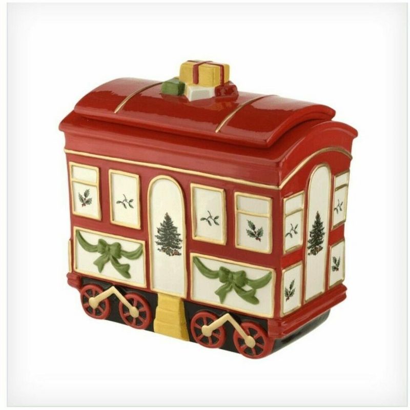 Spode Christmas Tree Train Car with Lid, 8.5", 2 of 4