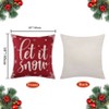 Christmas Pillow Covers 18 x18 Set of 4 Farmhouse Decor Throw Pillow Covers Xmas Tree Hello Winter Holiday Decor Throw Cushion Case for Home Couch - 3 of 4