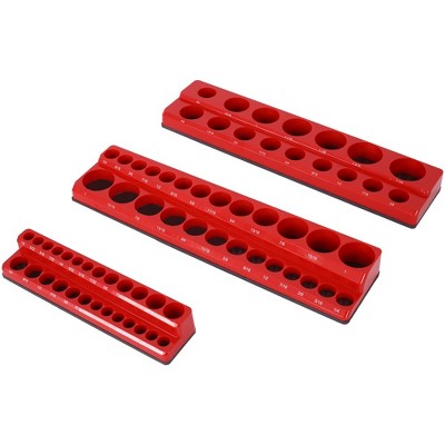 3 Piece Magnetic Socket Organizers for Toolboxes