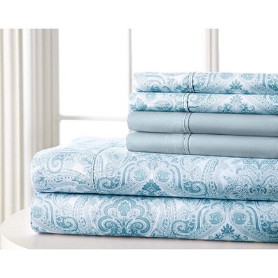 BrylaneHome 6-Pc Paisley Sheet Set