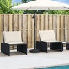 vidaXL Parasol Base Black PE and concrete with iron tube Medium - 3 of 4