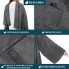 PAVILIA Fleece Wearable Blanket with Sleeves, Warm Cozy Soft Functional Lightweight Sleeved Throw Adults Men Women - 3 of 4